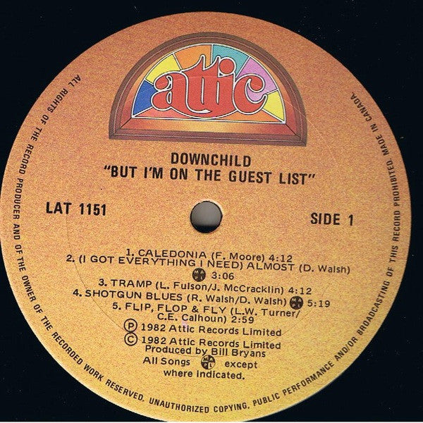 Downchild – But, I'm On The Guest List VinylPursuit.com