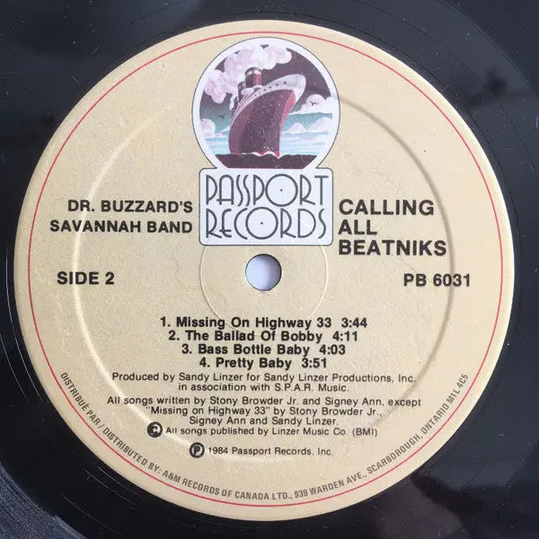 Dr. Buzzard's Savannah Band – Calling All Beatniks! - 1984 in Shrinkwrap! Vinyl Pursuit Inc