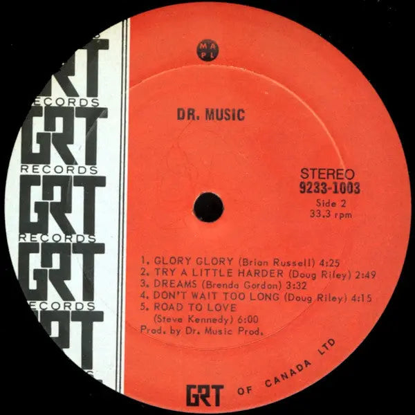 Dr. Music – Dr. Music - 1972 Original Vinyl Pursuit Inc
