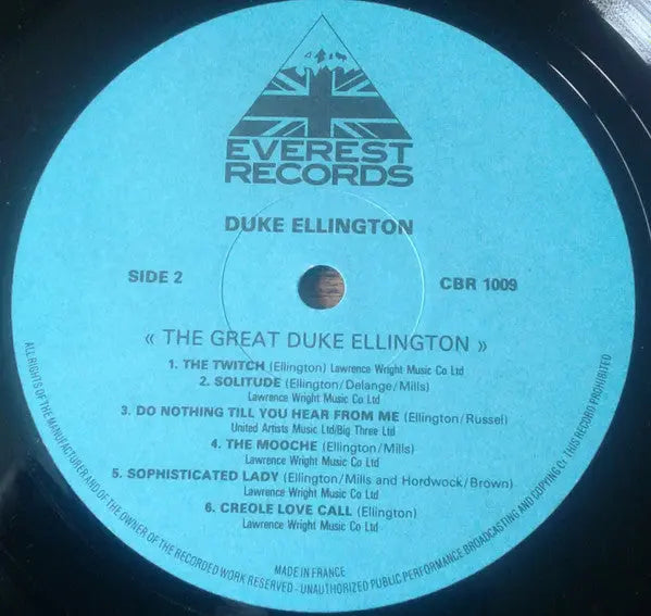 Duke Ellington – The Great Duke Ellington - 1984 French Pressing Vinyl Pursuit Inc