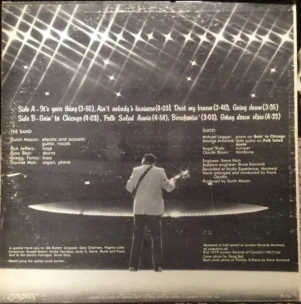 Dutch Mason Blues Band – Wish Me Luck - 1979 Original Vinyl Pursuit Inc