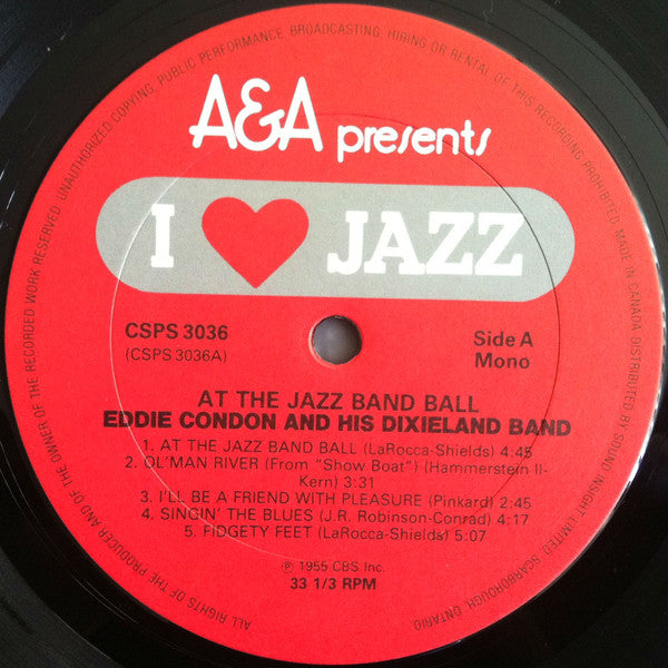 Eddie Condon And His Dixieland Band – At The Jazz Band Band Ball VinylPursuit.com