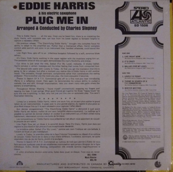 Eddie Harris – Plug Me In - 1968 Original Vinyl Pursuit Inc