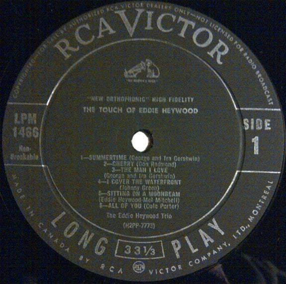 Eddie Heywood – The Touch Of Eddie Heywood - 1958 VinylPursuit.com