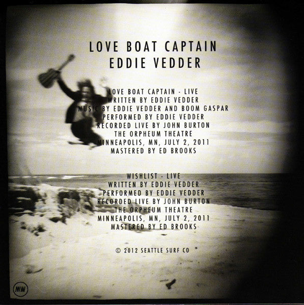 Eddie Vedder – Love Boat Captain - RDS Limited Edition, 7" Single VinylPursuit.com