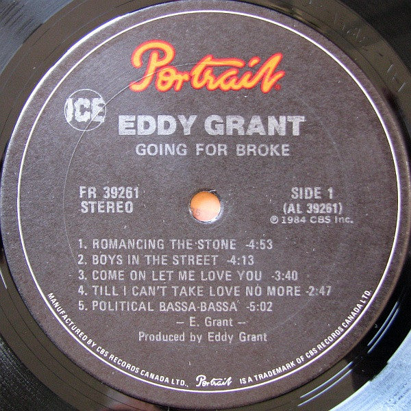 Eddy Grant – Going For Broke Vinyl Pursuit Inc