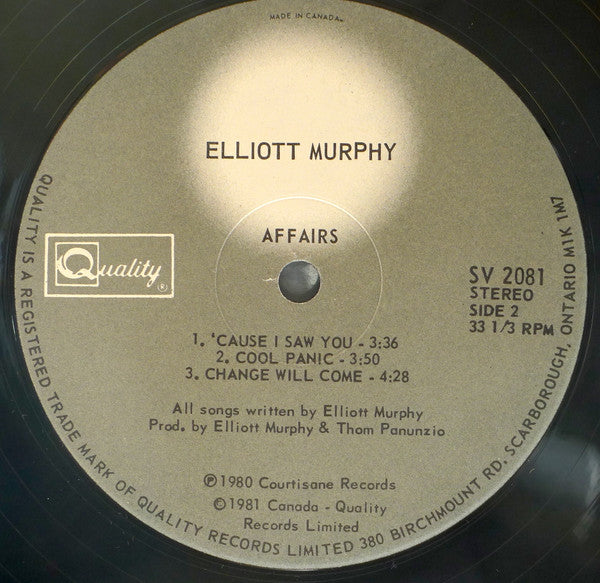 Elliott Murphy – Affairs VinylPursuit.com