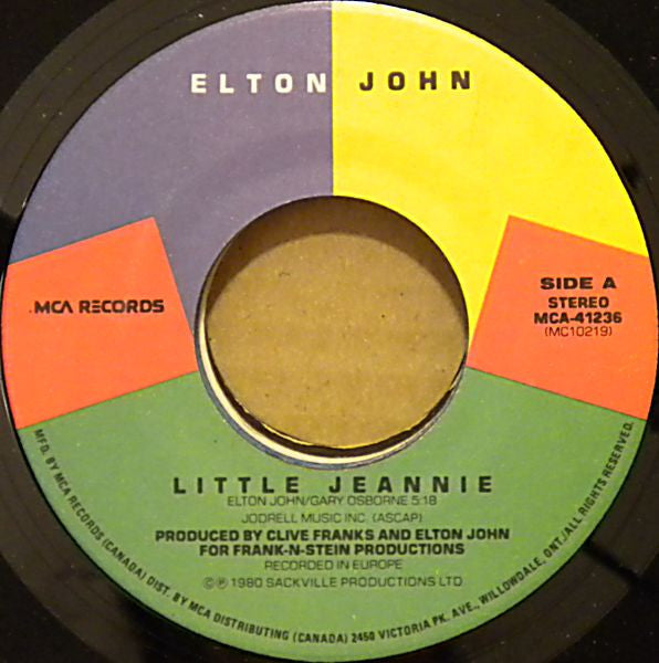 Elton John – Little Jeannie VinylPursuit.com
