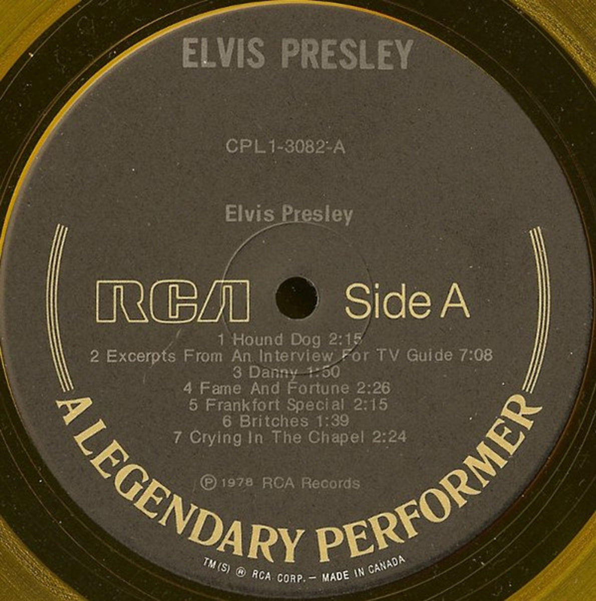 Elvis Presley – A Legendary Performer, Volume 3 - 1978 Yellow Vinyl! Vinyl Pursuit Inc