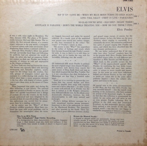 Elvis Presley – Elvis VinylPursuit.com