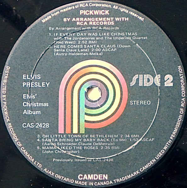 Elvis Presley – Elvis' Christmas Album VinylPursuit.com