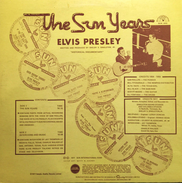 Elvis Presley – Interviews And Memories Of The Sun Years VinylPursuit.com