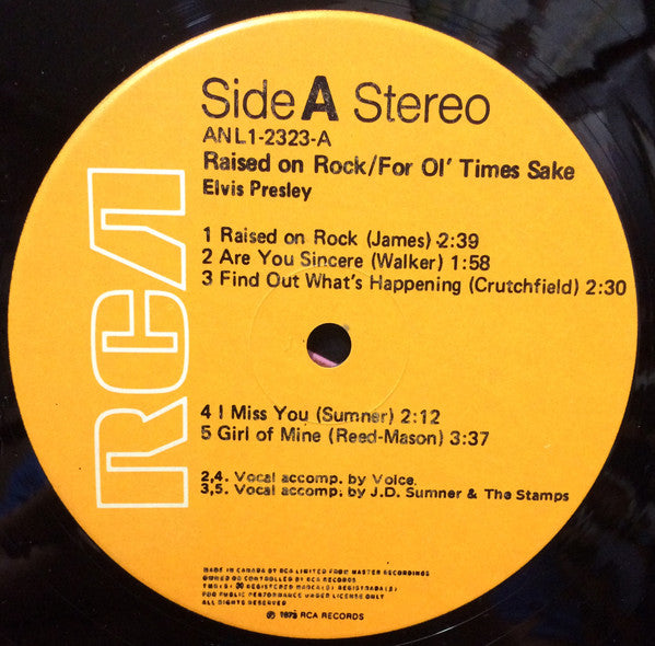 Elvis Presley – Raised On Rock / For Ol' Times Sake VinylPursuit.com