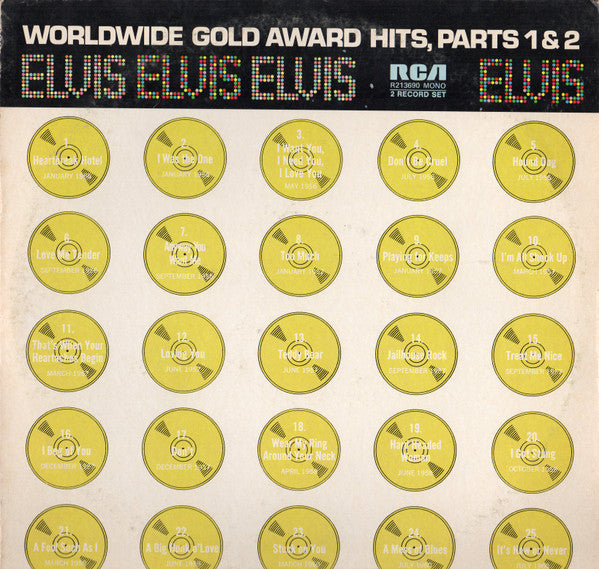 Elvis Presley – Worldwide Gold Award Hits, Parts 1 & 2 US Pressing VinylPursuit.com