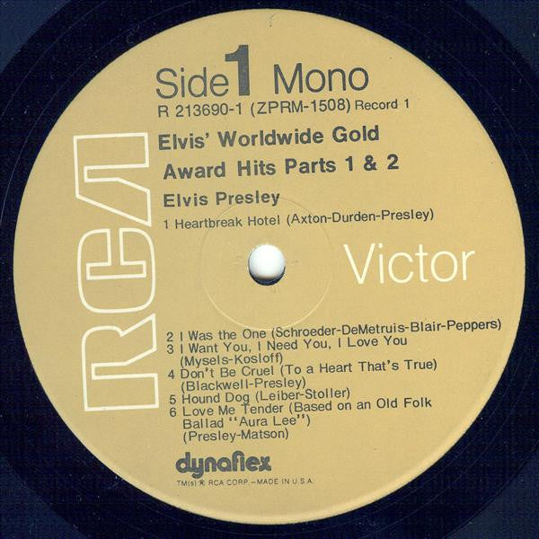 Elvis Presley – Worldwide Gold Award Hits, Parts 1 & 2 US Pressing VinylPursuit.com