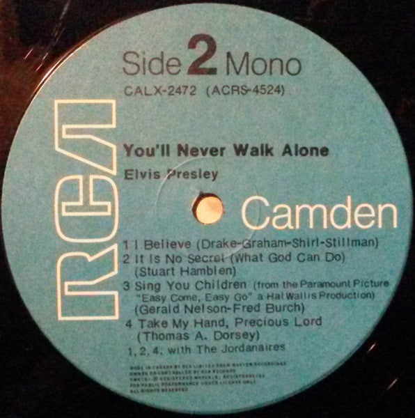 Elvis Presley – You'll Never Walk Alone VinylPursuit.com