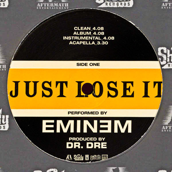 Eminem – Just Lose It - US Promo Pressing Vinyl Pursuit Inc