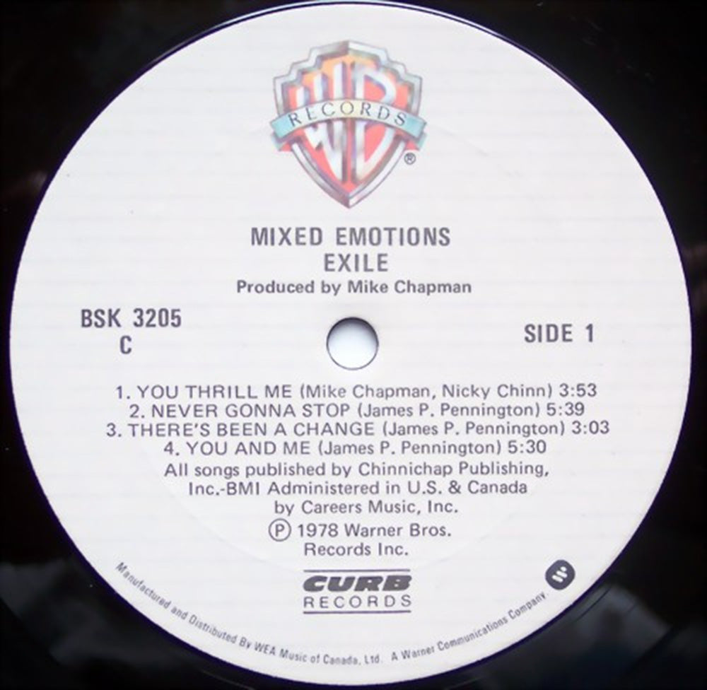 Exile – Mixed Emotions - 1978 US Original VinylPursuit.com