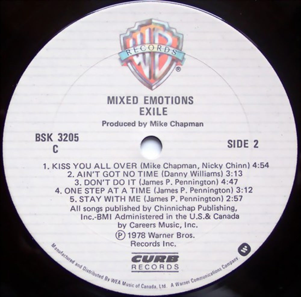 Exile – Mixed Emotions - 1978 US Original VinylPursuit.com