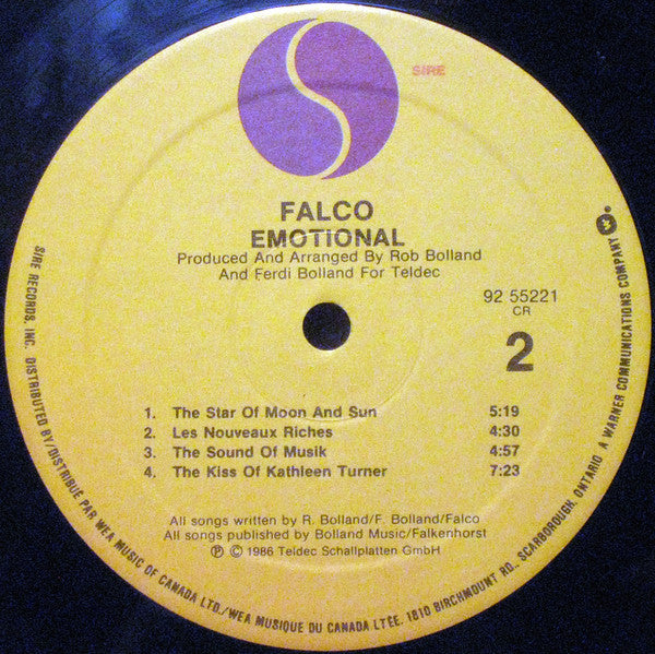 Falco – Emotional VinylPursuit.com
