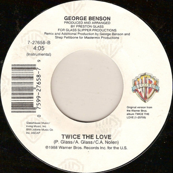 George Benson – Twice The Love US Pressing VinylPursuit.com