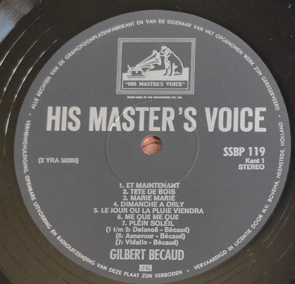 Gilbert Bécaud – Le Grand Gilbert Bécaud - 1965 Netherlands Original Vinyl Pursuit Inc