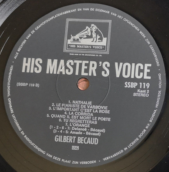 Gilbert Bécaud – Le Grand Gilbert Bécaud - 1965 Netherlands Original Vinyl Pursuit Inc