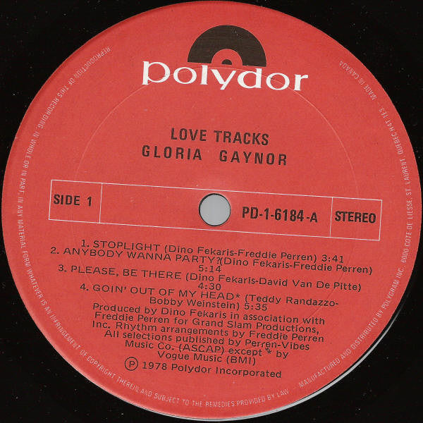 Gloria Gaynor – Love Tracks - 1978 Original Vinyl Pursuit Inc
