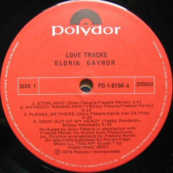 Gloria Gaynor – Love Tracks -  1978 Original Pressing Vinyl Pursuit Inc