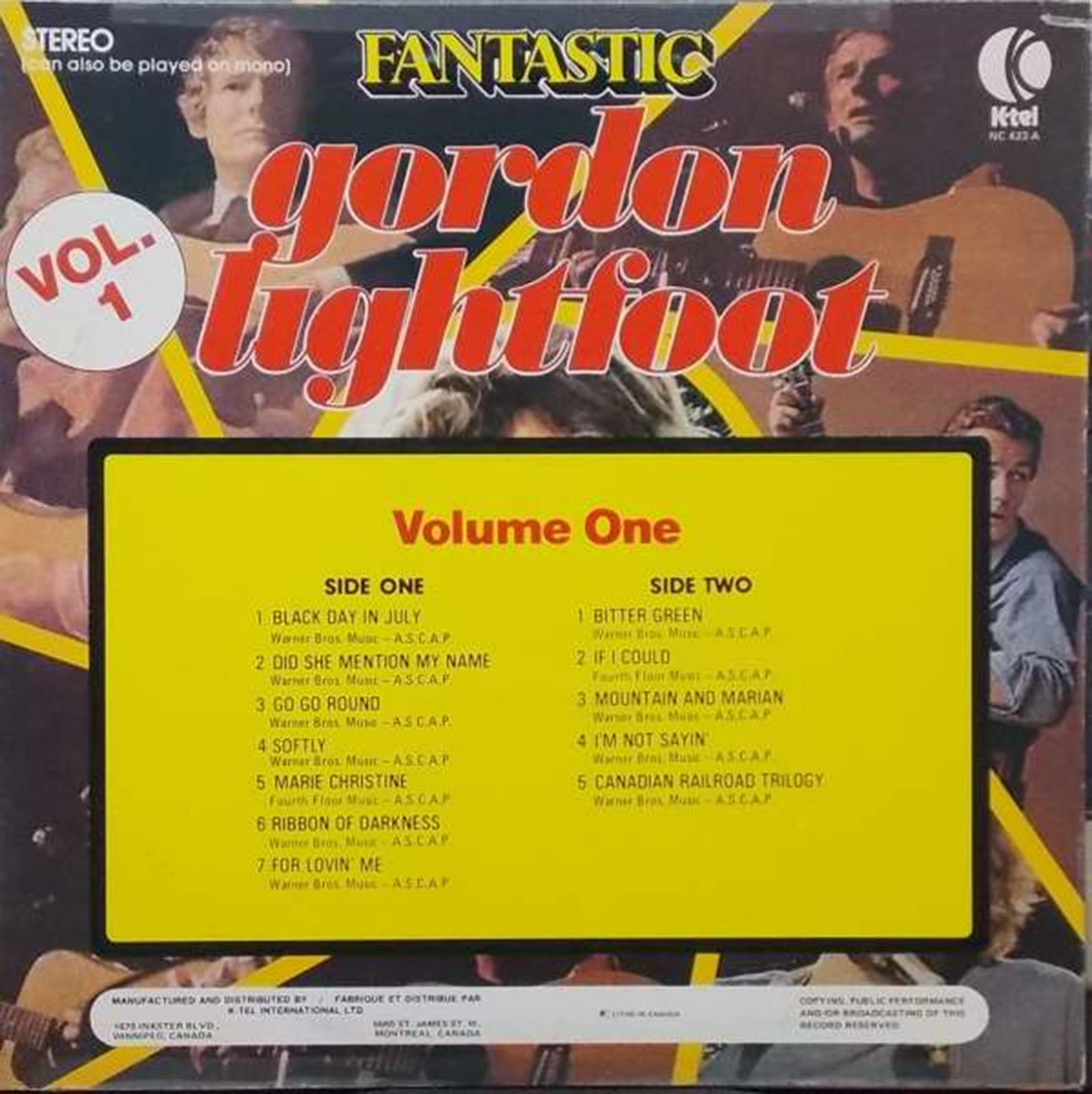 Gordon Lightfoot – Fantastic Vol. 1 Vinyl Pursuit Inc