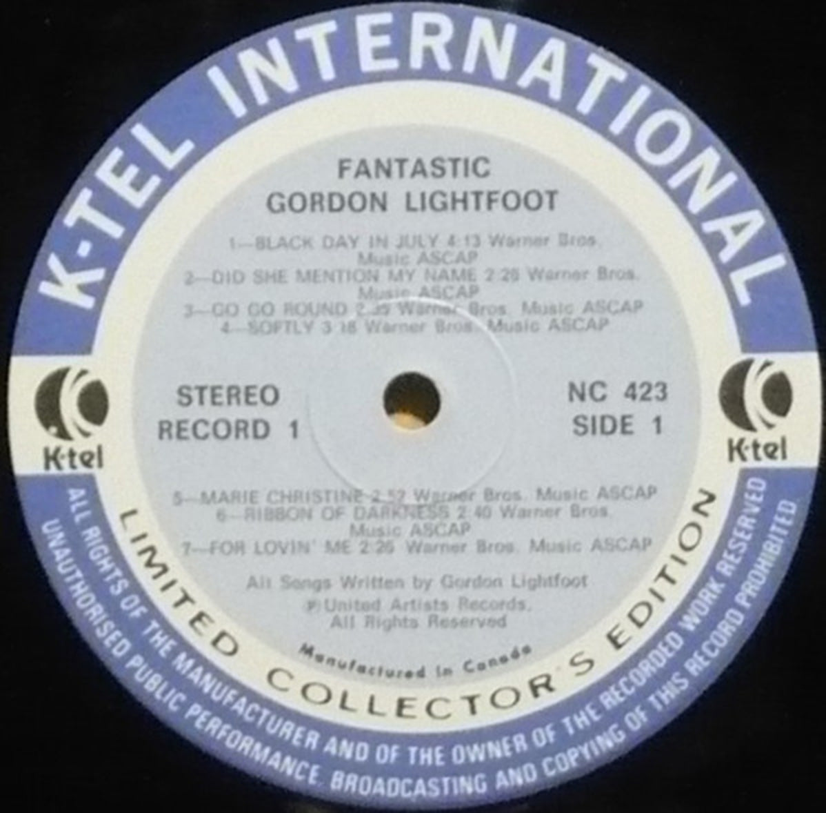 Gordon Lightfoot – Fantastic Vol. 1 Vinyl Pursuit Inc