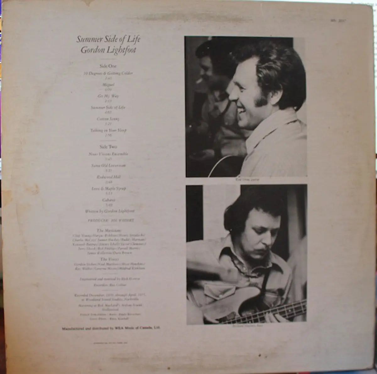 Gordon Lightfoot – Summer Side Of Life - 1972 VinylPursuit.com