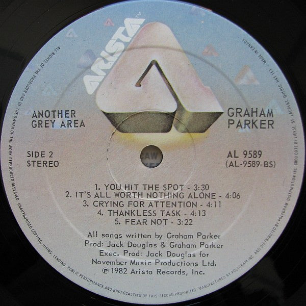 Graham Parker – Another Grey Area VinylPursuit.com