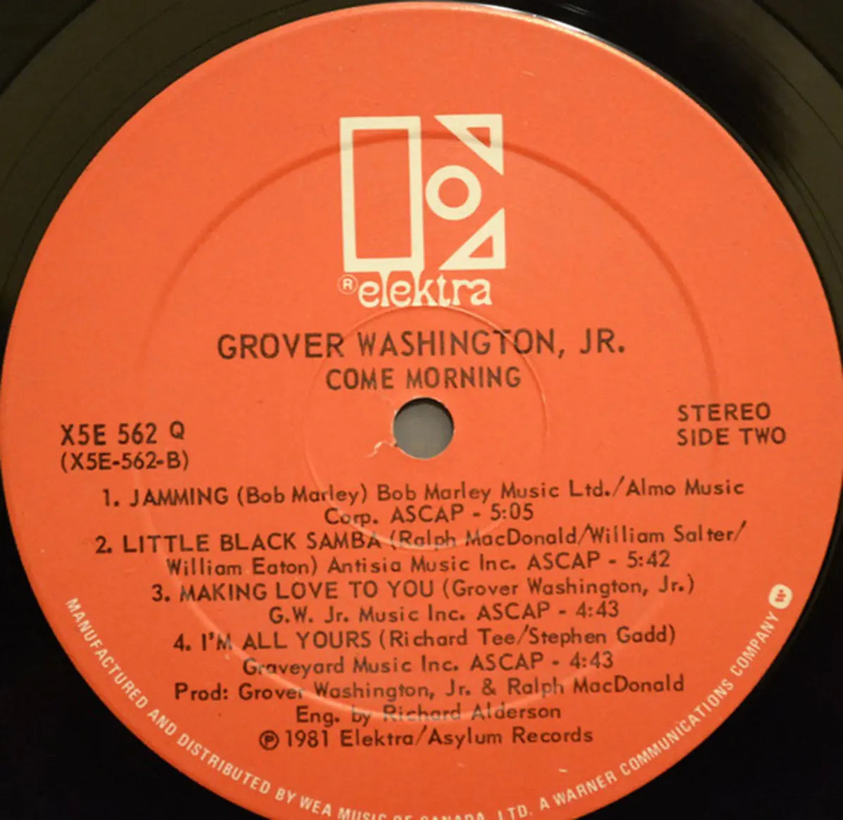Grover Washington Jr  – Come Morning - 1981 Pressing VinylPursuit.com