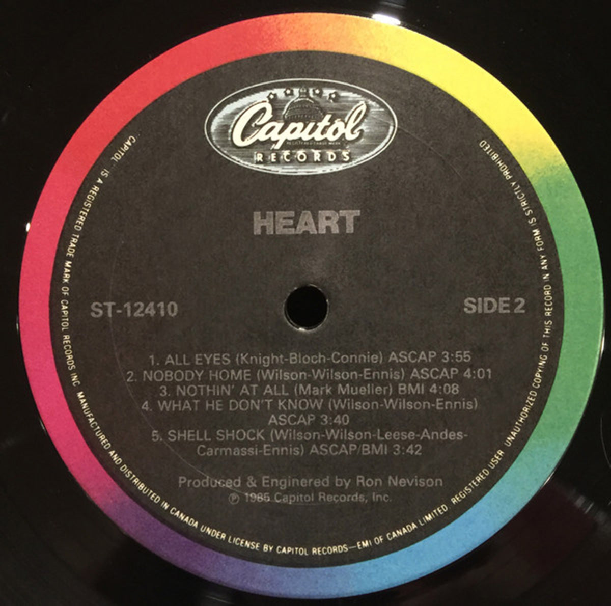 Heart – Heart - 1985 Original Vinyl Pursuit Inc