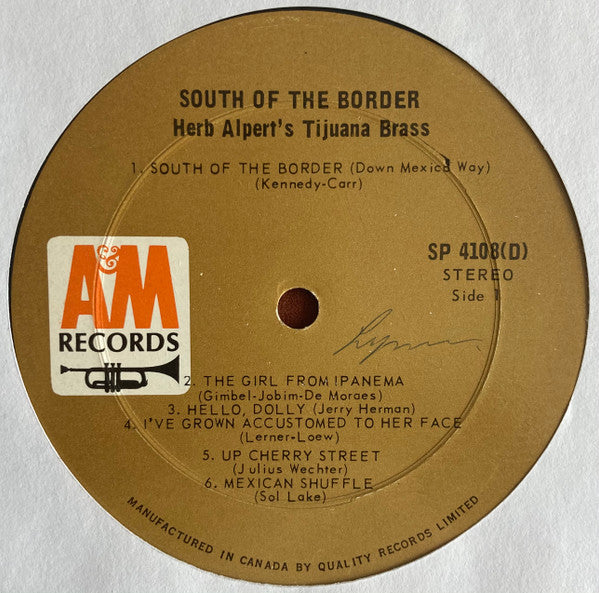Herb Alpert's Tijuana Brass – South Of The Border - 1964 VinylPursuit.com