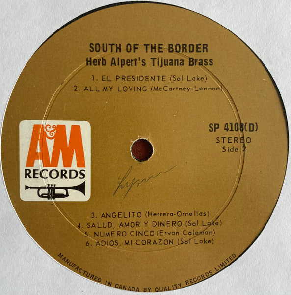 Herb Alpert's Tijuana Brass – South Of The Border - 1964 VinylPursuit.com