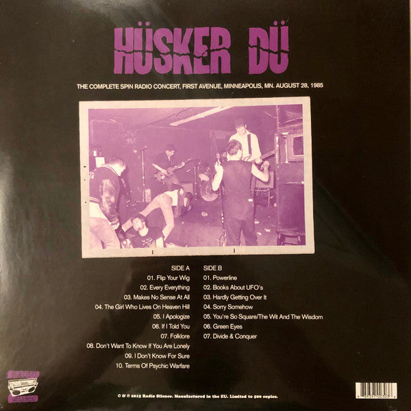 Hüsker Du – The Complete Spin Radio Concert - Sealed, Rare Vinyl Pursuit Inc