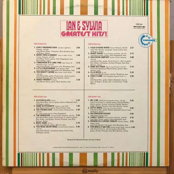 Ian & Sylvia – Greatest Hits Vinyl Pursuit Inc