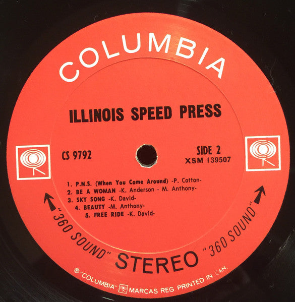Illinois Speed Press – The Illinois Speed Press -  1969 Original Vinyl Pursuit Inc