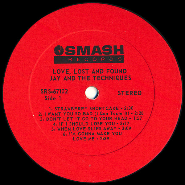 Jay & The Techniques – Love, Lost & Found - 1968 US Original Vinyl Pursuit Inc