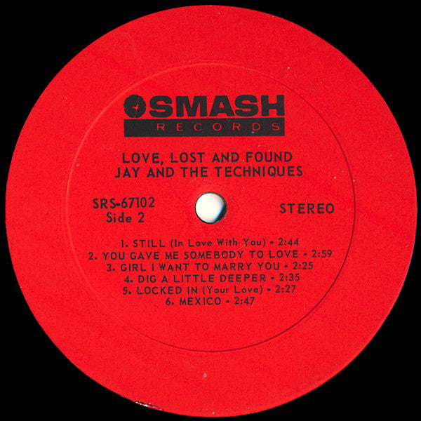 Jay & The Techniques – Love, Lost & Found - 1968 US Original Vinyl Pursuit Inc