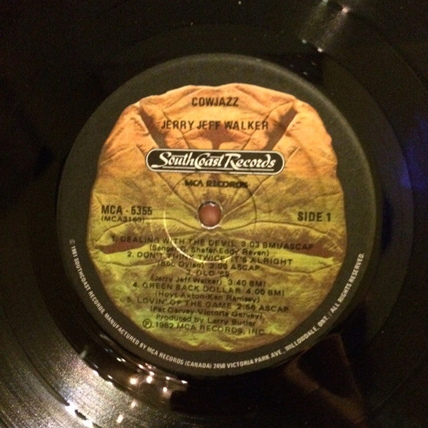 Jerry Jeff Walker – Cow Jazz - 1982 Pressing VinylPursuit.com