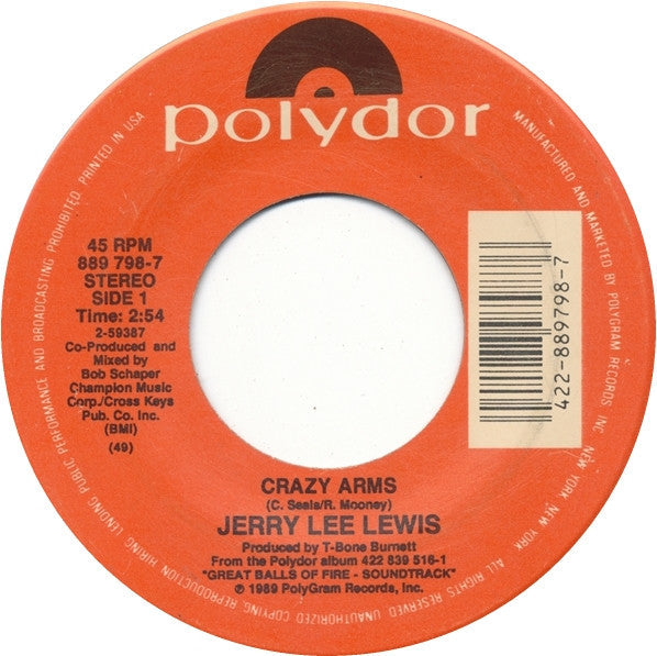 Jerry Lee Lewis – Crazy Arms US Pressing VinylPursuit.com