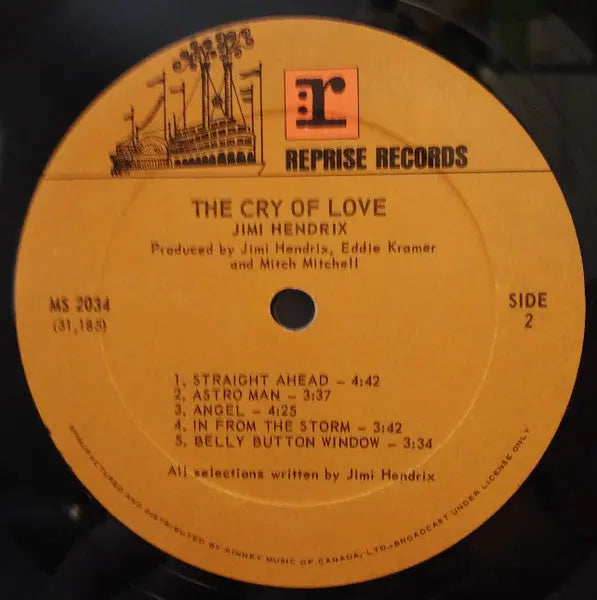 Jimi Hendrix – The Cry Of Love VinylPursuit.com