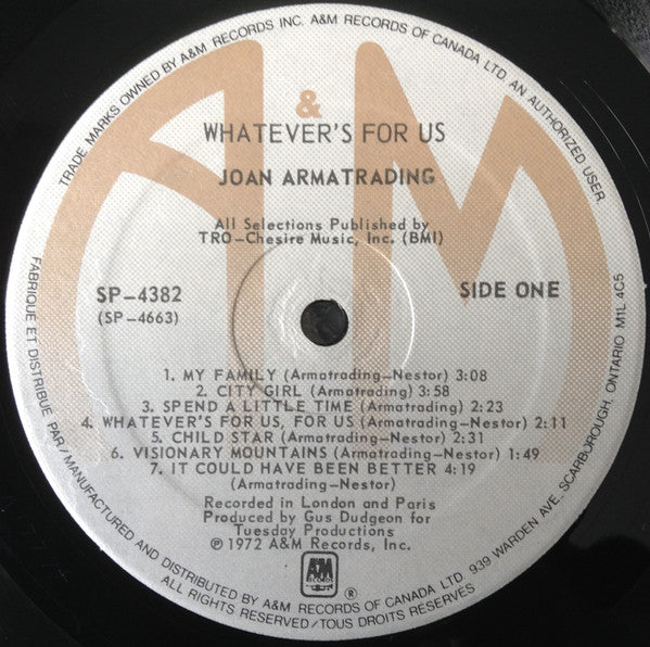 Joan Armatrading – Whatever's For Us Vinyl Pursuit Inc