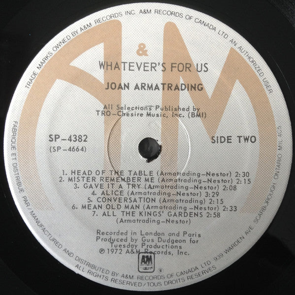 Joan Armatrading – Whatever's For Us Vinyl Pursuit Inc