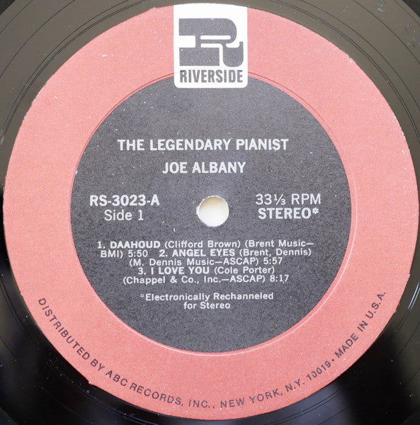 Joe Albany – The Legendary Jazz Pianist - 1968 US Pressing VinylPursuit.com
