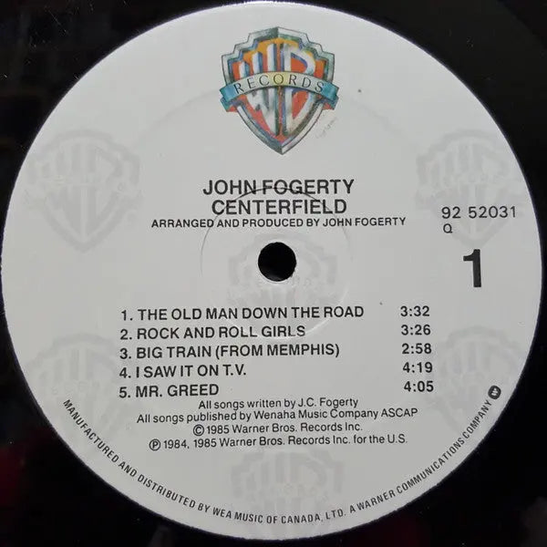 John Fogerty – Centerfield - 1985 Pressing VinylPursuit.com