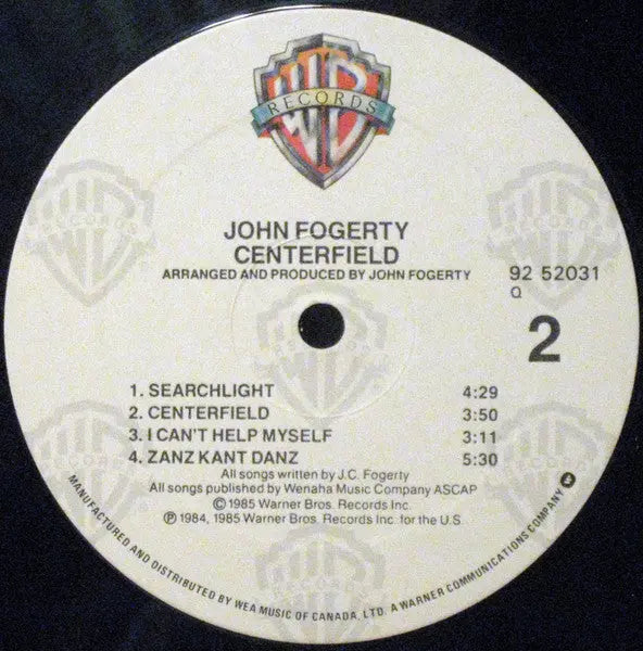 John Fogerty – Centerfield - 1985 Pressing VinylPursuit.com